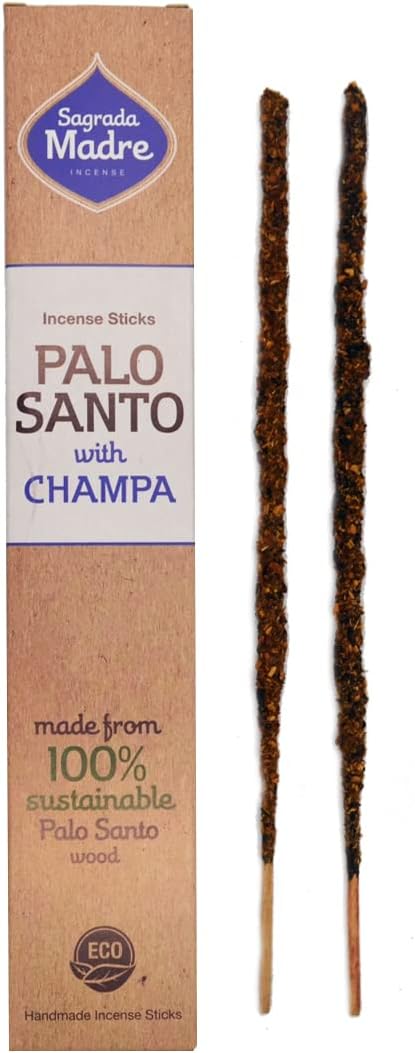 Incienso con palo santo y nag champa para armonía espiritual y relajación.