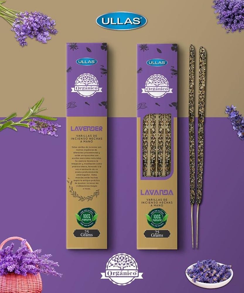 Incienso Natural Lavanda Ullas - Calma y Armonía