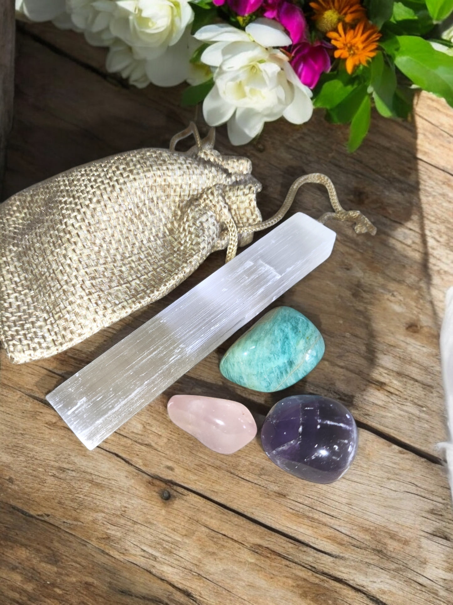 Set de piedras para relajación, equilibrio emocional y armonía interior.