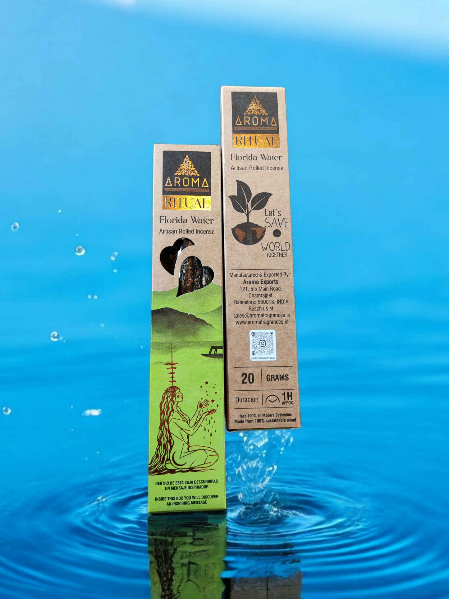 Incienso Aroma Ritual Agua de Florida - Equilibrio energético, atraer suerte