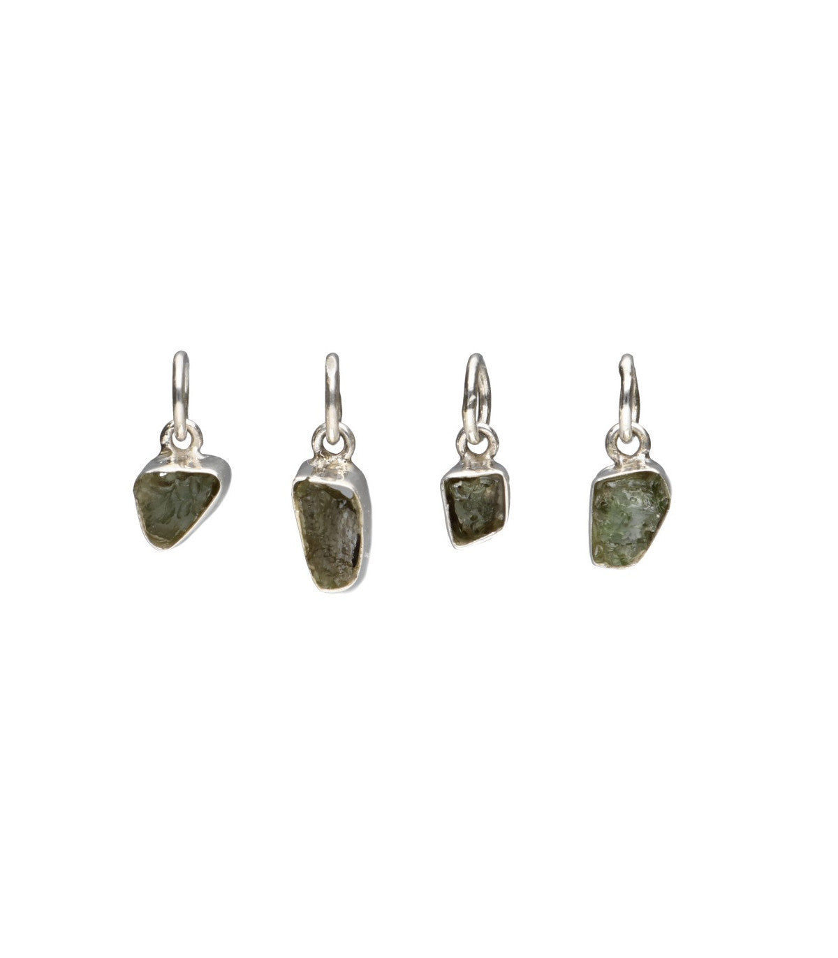 Colgante Moldavita Natural 0.5-0.9gr en Plata de Ley 925