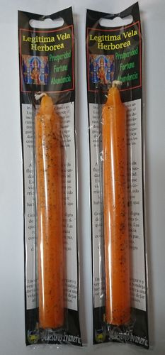 Vela esotérica herbórea para atraer prosperidad y fortuna con incienso y oración ritualizada