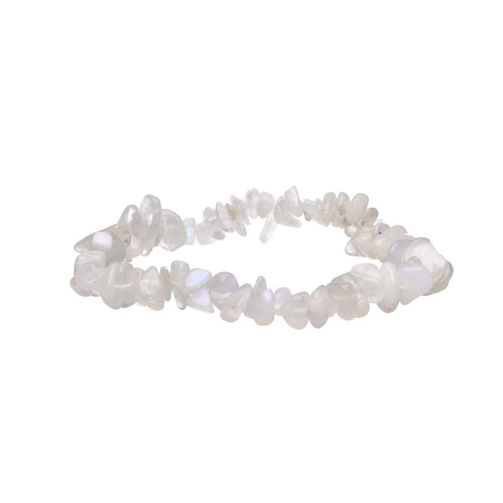 Pulsera de Chips de Piedra Luna - Intuición, Ciclos y Energía Femenina