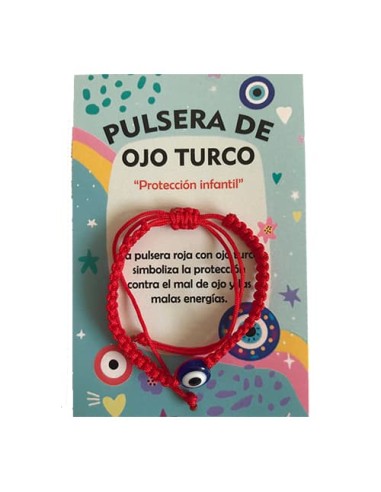 Pulsera Infantil de Ojo Turco y Cuerda Roja : Protección