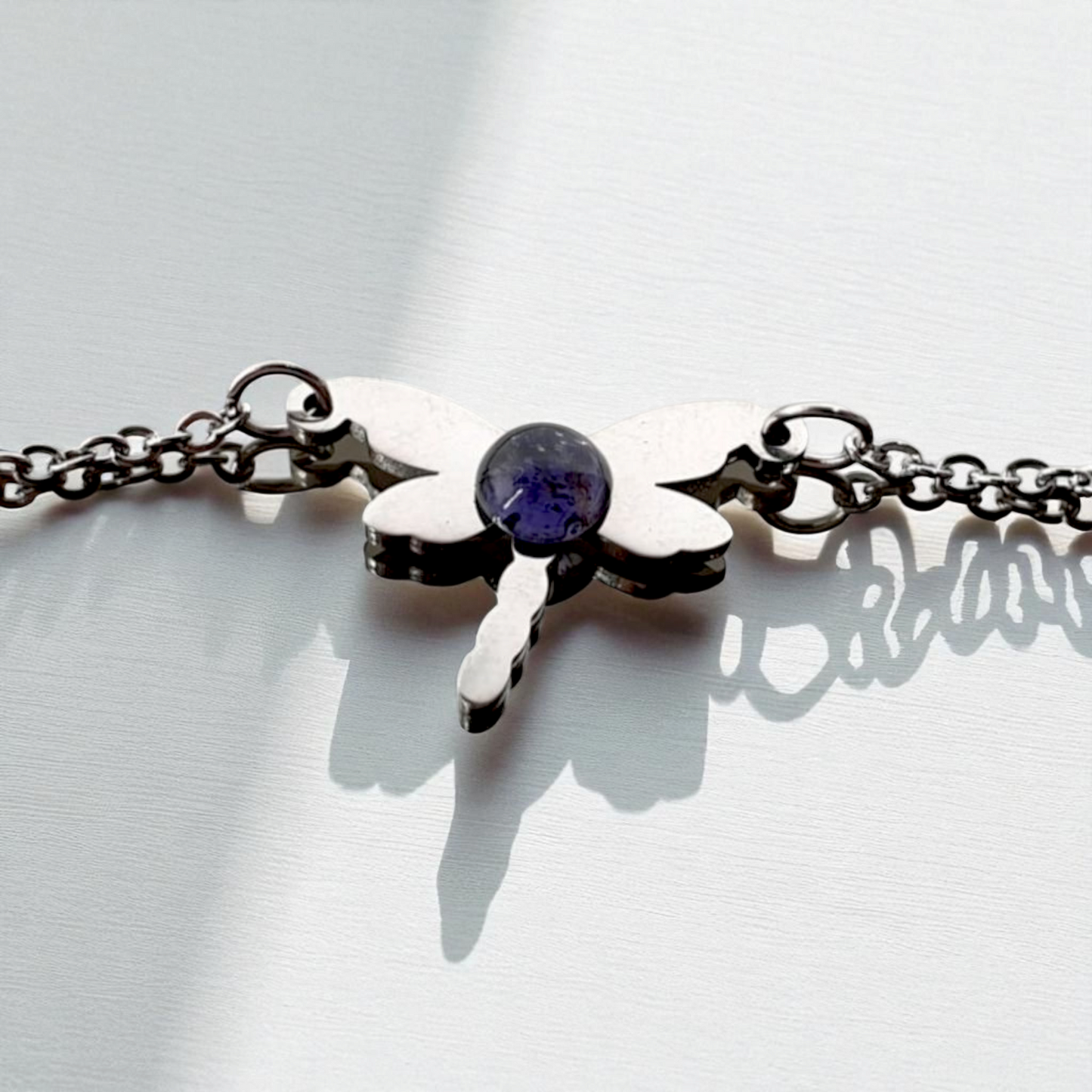 Pulsera Libélula Con Iolita