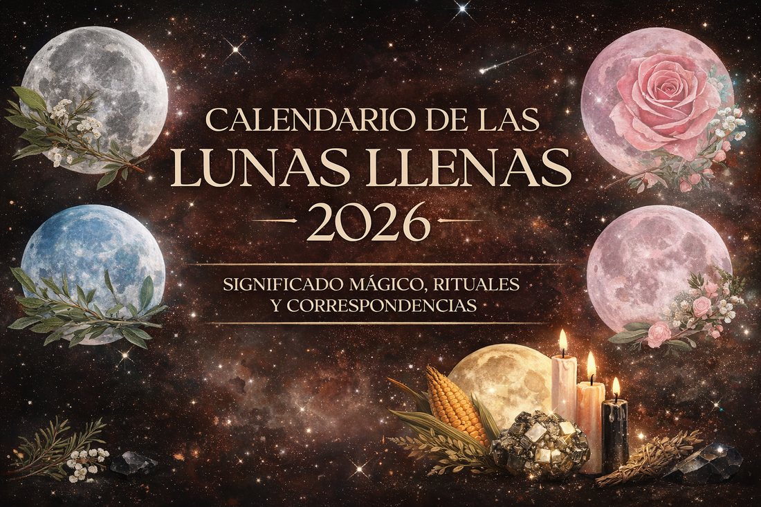 🌕 Calendario de las Lunas Llenas 2026: significado mágico, rituales y correspondencias