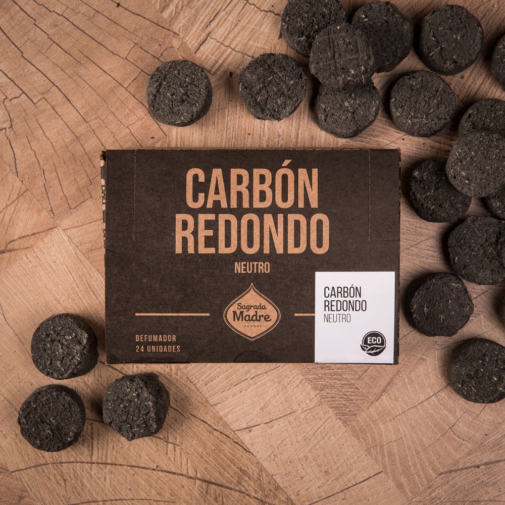 Carbón redondo Neutro para defumar-VENTA POR UNIDAD