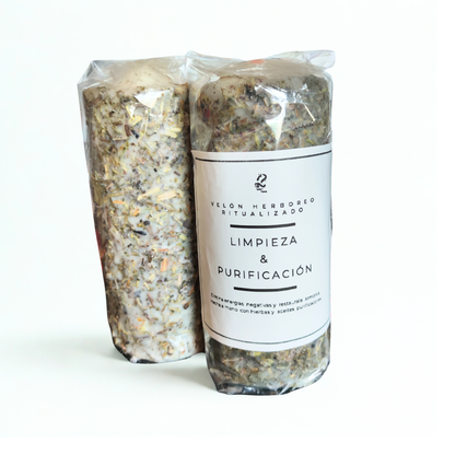 Velon herboreo ritualizado de limpieza y purificación empaquetado y etiqueta