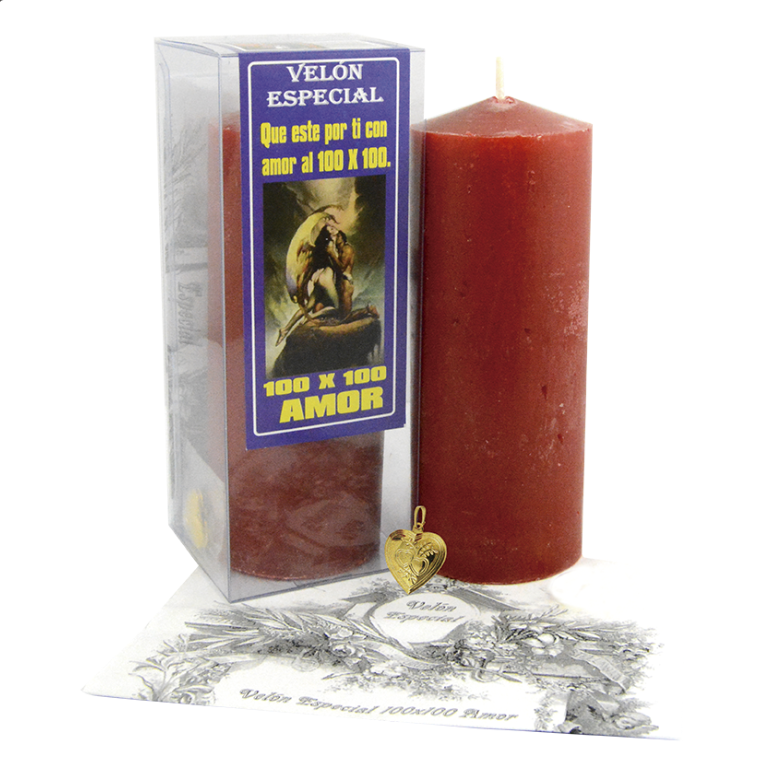 Velón Especial 100x100 Amor para unión de pareja y fortalecimiento del vínculo