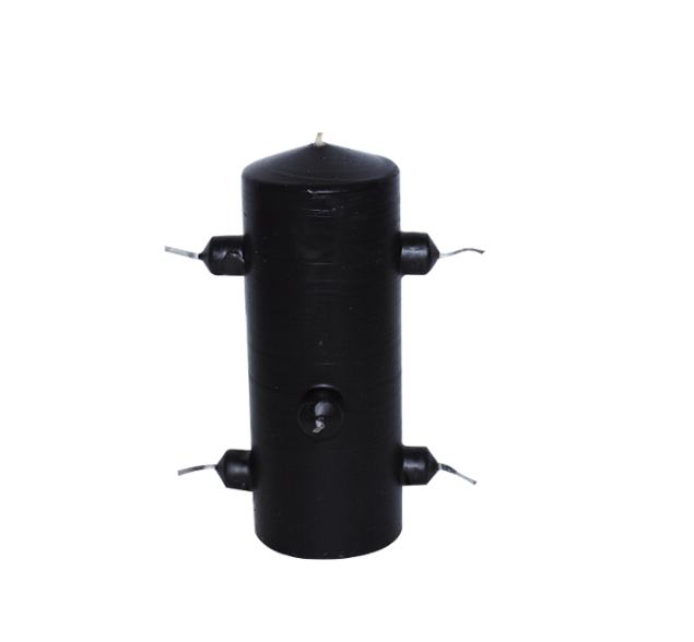 Velón 7 mechas negro para limpieza profunda, protección y corte energético