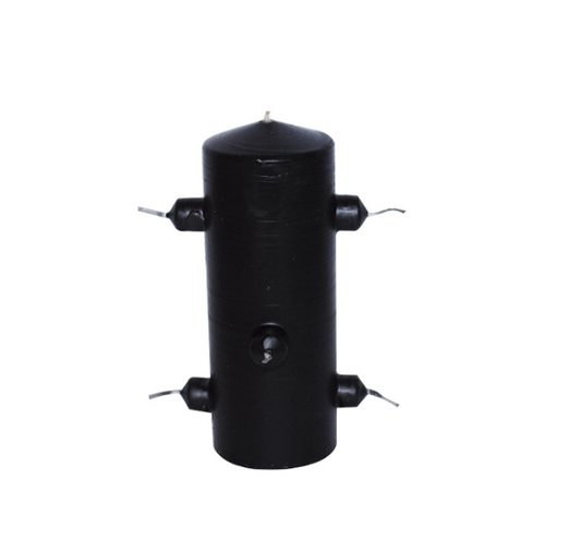 Velón 7 mechas negro para limpieza profunda, protección y corte energético