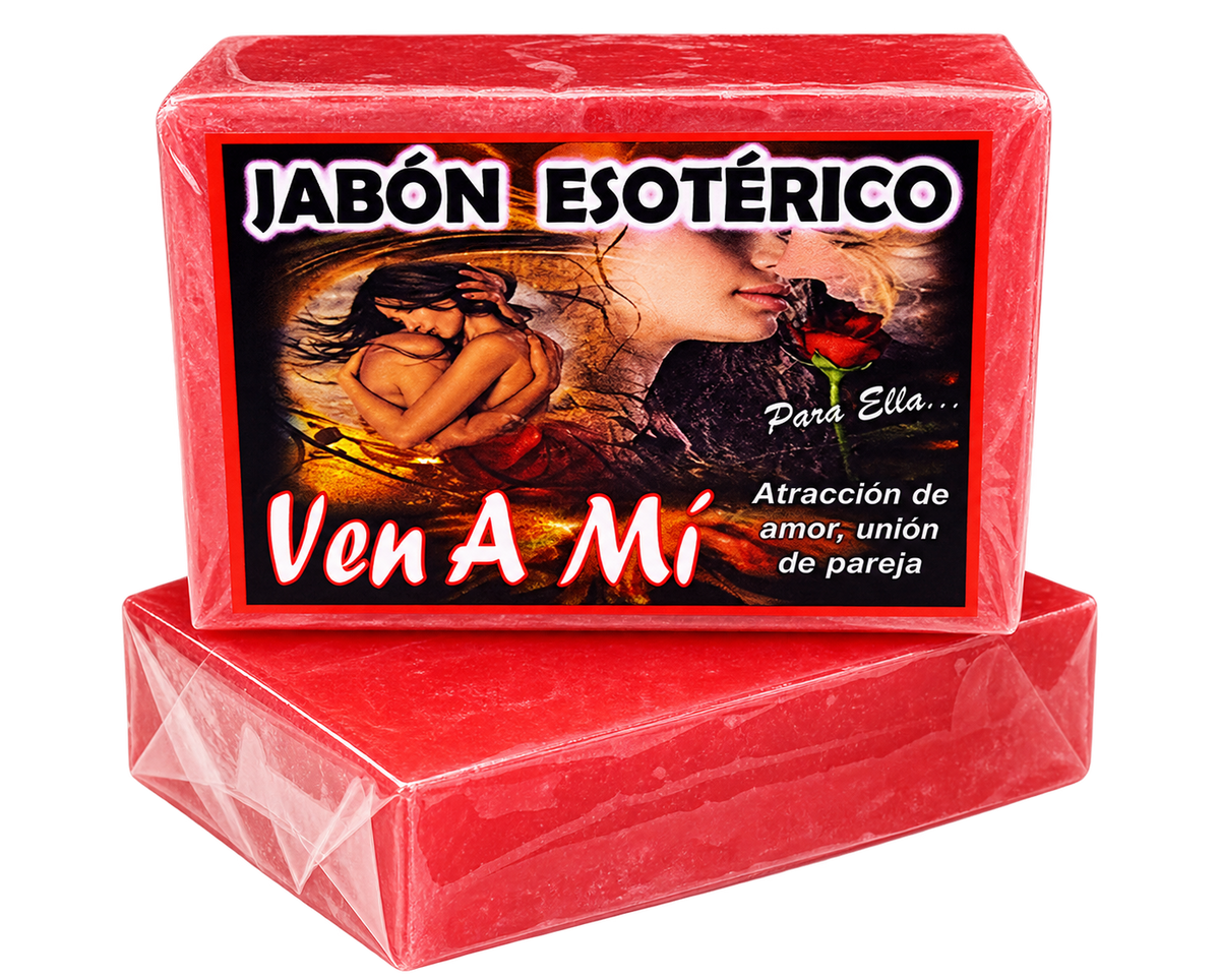 Jabón Esotérico Ven a Mí para rituales de atracción amorosa y unión de pareja
