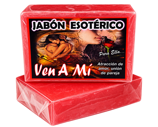Jabón Esotérico Ven a Mí para rituales de atracción amorosa y unión de pareja