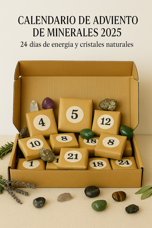 Calendario de Adviento de Minerales 2025 – 24 Días de Energía y Cristales Naturales