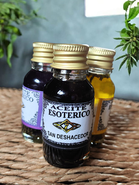 Aceite Esotérico San Deshacedor para limpiezas y rituales de protección