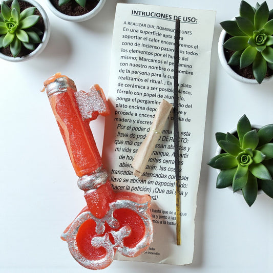 Ritual Llave de Poder del Éxito naranja para triunfo y superación personal