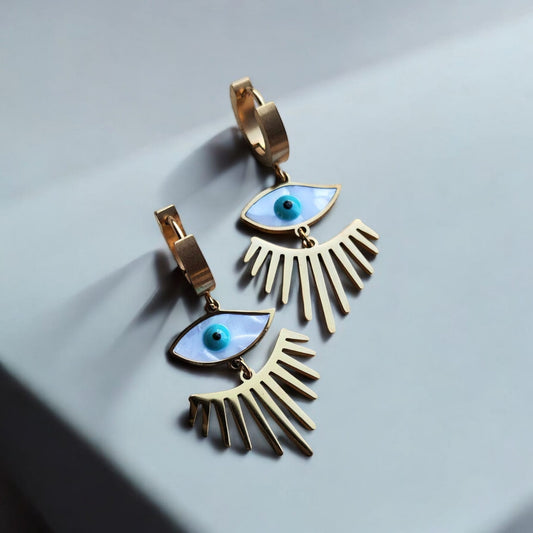 Pendientes "Golden Eye Guardian" de Lunaire Collection