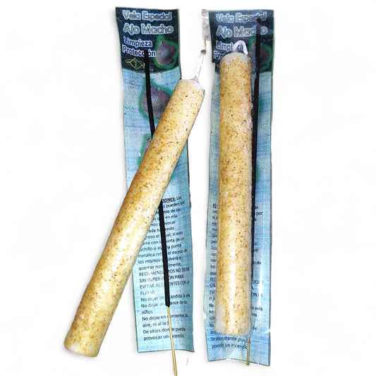 Vela Artesanal Ajo Macho – Limpieza Profunda y Protección Energética Fuerte