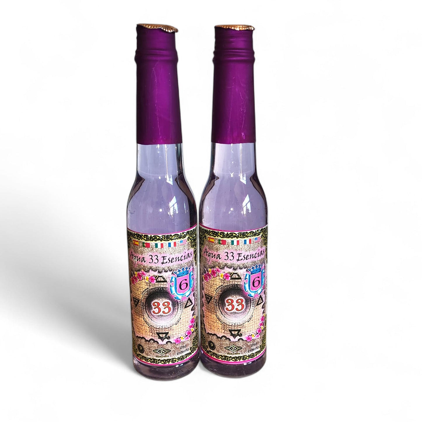 Agua de 33 Esencias – Limpieza Profunda, Corte y Protección Energética