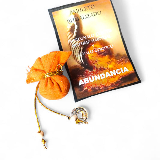 Saquito mágico de abundancia ritualizado para atraer dinero, prosperidad, abrir caminos económicos y activar nuevas oportunidades.