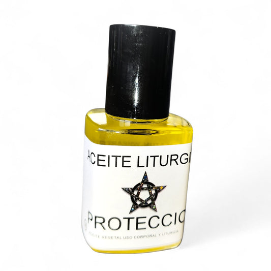 Aceite esotérico de protección para repeler energías negativas, sellar rituales y reforzar la defensa espiritual.