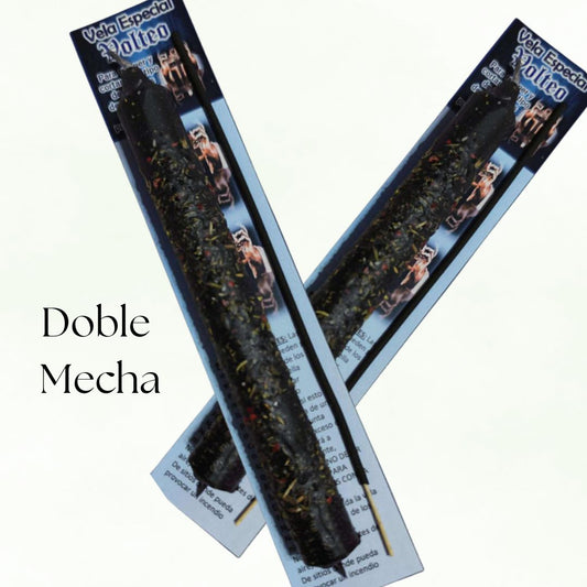 Vela de Volteo Doble Mecha – Ritual de Devolución y Corte Energético