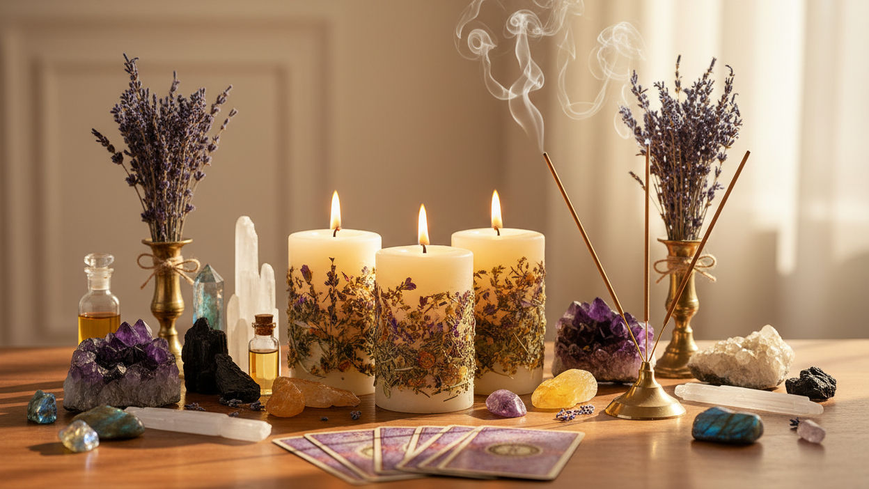 Banner Hero Magic Moon - Velas herbóreas con cristales variados