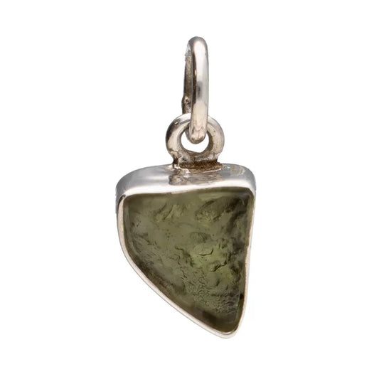 Colgante Moldavita Natural 1-1,9gr en Plata de Ley 925