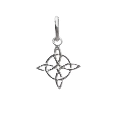 Colgante Nudo de Bruja Liso Mini en Plata de Ley 925