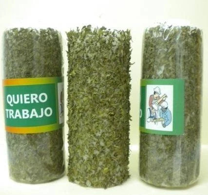 Velón herbóreo energizado Quiero Trabajo para atraer empleo y oportunidades laborales