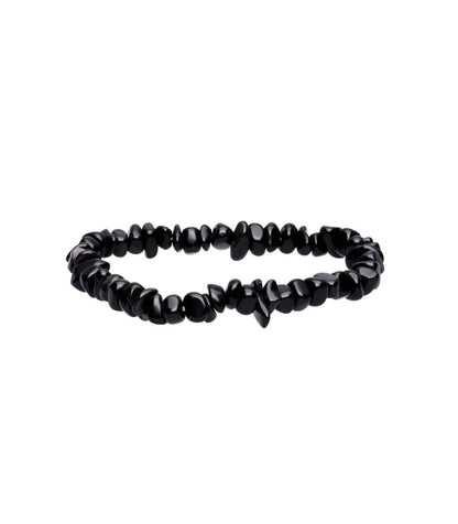 Pulsera Chips de Obsidiana Negra – Protección Energética, Limpieza Y Bloqueo De Energías Negativas