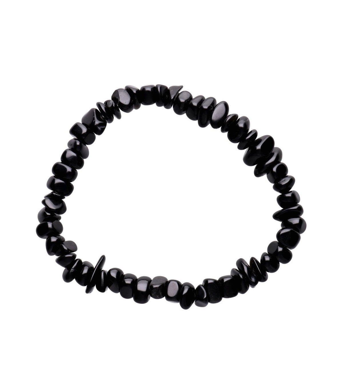 Pulsera Chips de Obsidiana Negra – Protección Energética, Limpieza Y Bloqueo De Energías Negativas
