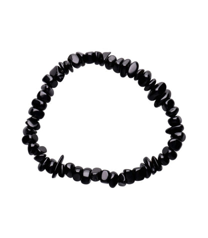 Pulsera Chips de Obsidiana Negra – Protección Energética, Limpieza Y Bloqueo De Energías Negativas