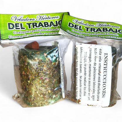 Veladora Herbórea del Trabajo – Estabilidad, Oportunidades y Éxito Profesional