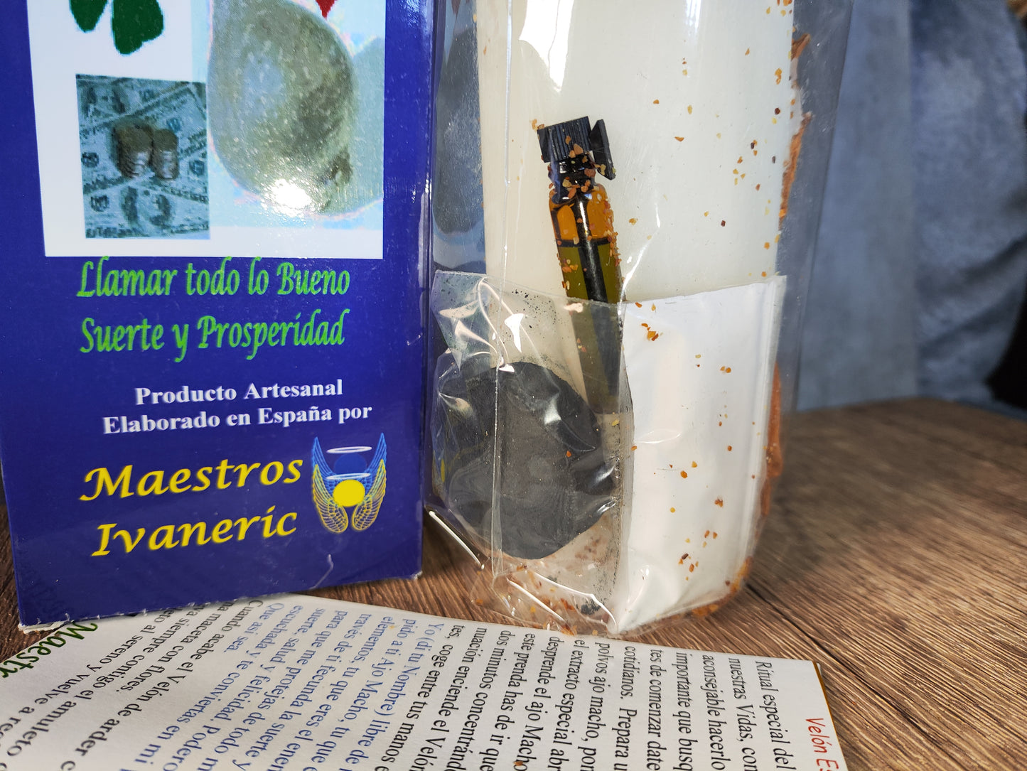  Aceite, Polvos, Hierbas y Oración de Velón Especial Ajo Macho