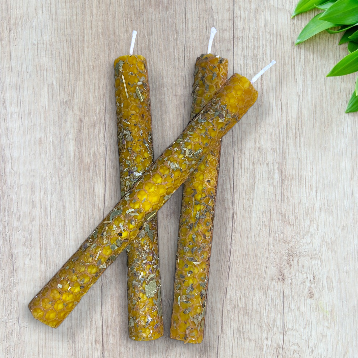 Vela Ritual de Cera de Abeja - Abundancia & Prosperidad