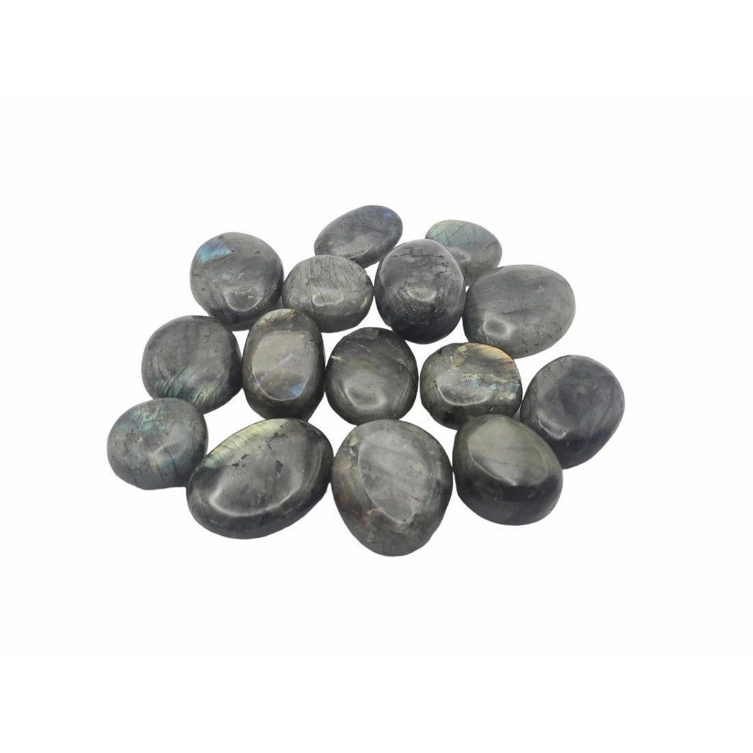 Rodado de labradorita natural. Ideal para protección energética, desarrollo de la intuición, meditación y trabajos espirituales. Venta por unidad.