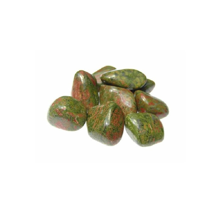 Rodado de unakita 30 a 45 mm para sanación emocional y equilibrio energético