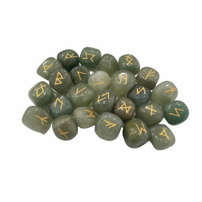 Runas de Cuarzo Verde - Sanación, Equilibrio y Lectura Intuitiva