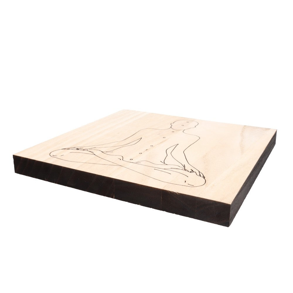 Tabla de Chakras para Radiestesia en Madera Grabada - Diagnóstico y Equilibrio Energético