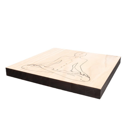 Tabla de Chakras para Radiestesia en Madera Grabada - Diagnóstico y Equilibrio Energético