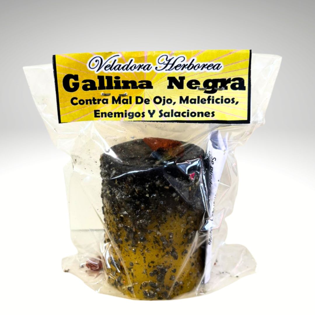 veladora gallina negra para protección energética contra trabajos